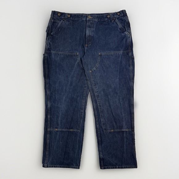 Carhartt Other - Carhartt Double Knee Jeans Stretch Mens 42x30 103890 Relaxed Fit Denim Dark Work